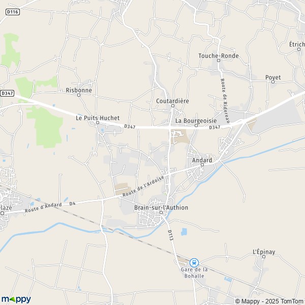 Carte La Commune, 49140-49800 Loire-Authion