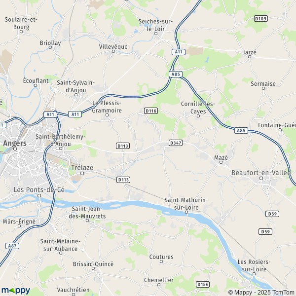 Carte La Loire, 49140 Rives-du-Loir-en-Anjou