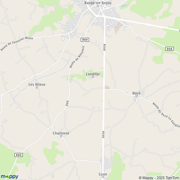 Carte Vallette, 49150 Baugé-en-Anjou
