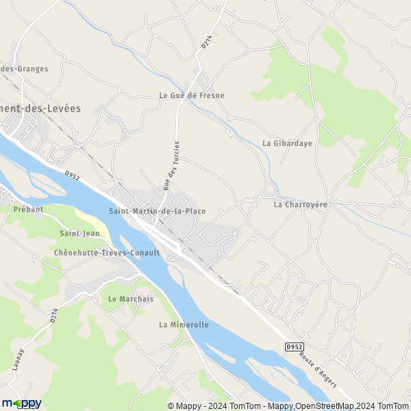La carte pour la ville de Saint-Martin-de-la-Place, 49160 Gennes-Val-de-Loire