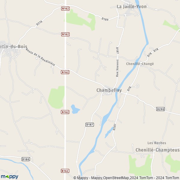 La carte pour la ville de Chambellay 49220