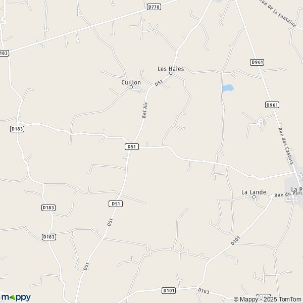 Carte La Bichetière, 49220-49370 Erdre-en-Anjou