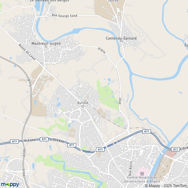 Carte La Garde, 49240 Avrillé