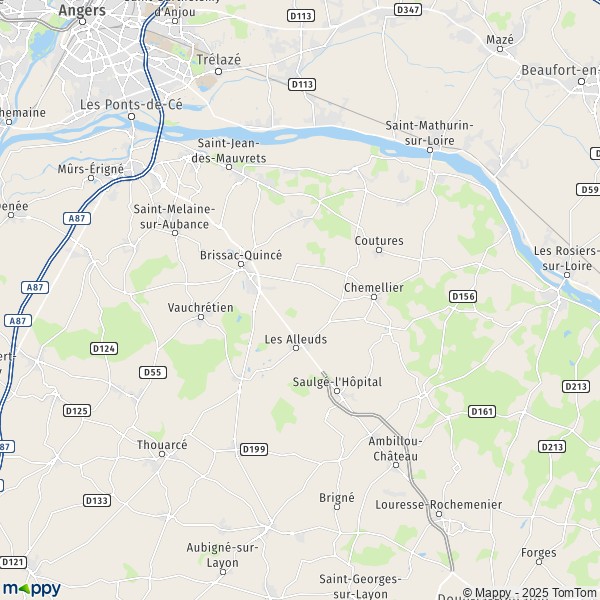 La carte pour la ville de Saint-Rémy-la-Varenne, 49250 Brissac-Loire-Aubance