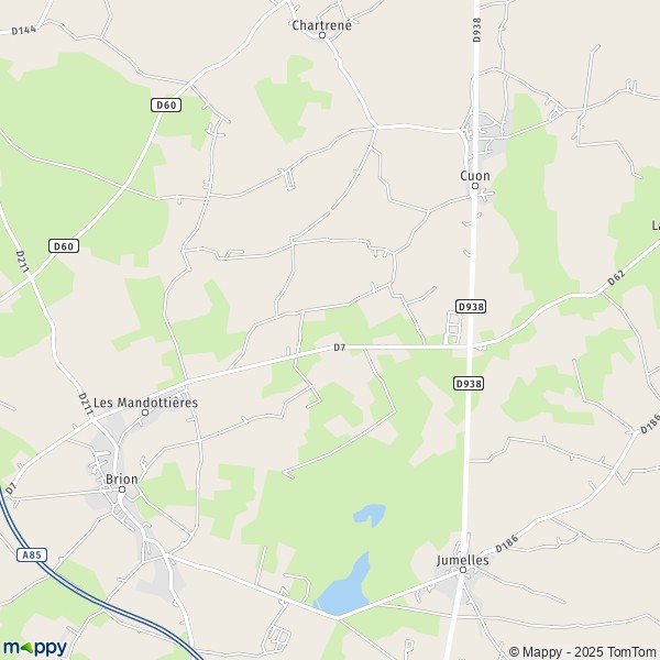 Carte La Roselière, 49250 Les Bois-d'Anjou