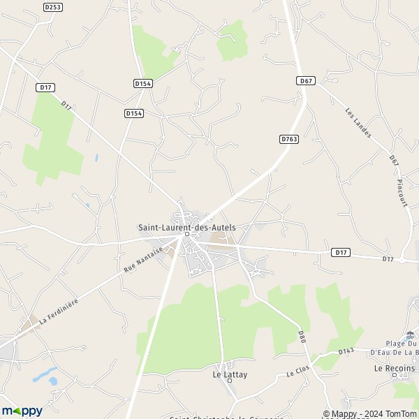 Plan SaintLaurentdesAutels carte de SaintLaurentdesAutels (49270)
