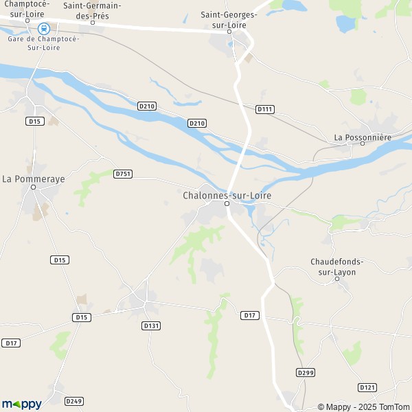 La carte pour la ville de Chalonnes-sur-Loire 49290