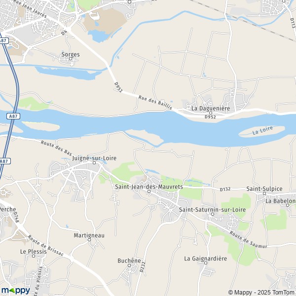 Carte Le Bois d'Angers, 49320-49610 Les Garennes-sur-Loire