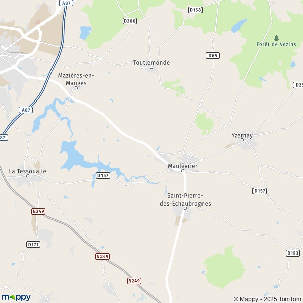 La carte pour la ville de Maulévrier 49360