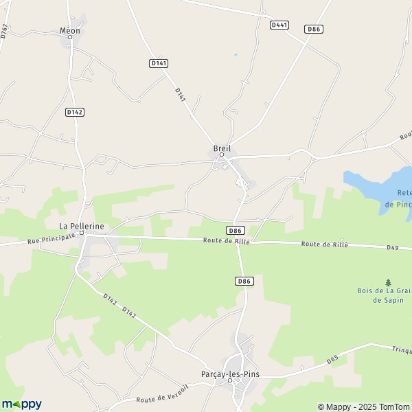 Carte La Varenne, 49390-49490 Noyant-Villages