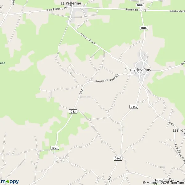 Plan ParçaylesPins carte de ParçaylesPins (49390) et infos pratiques