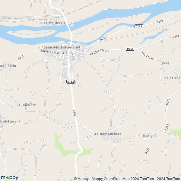 La carte pour la ville de Saint-Florent-le-Vieil, 49410 Mauges-sur-Loire