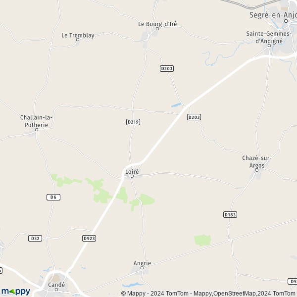La carte pour la ville de Loiré 49440