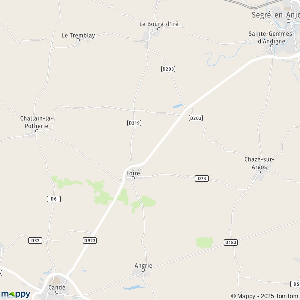 La carte pour la ville de Loiré 49440