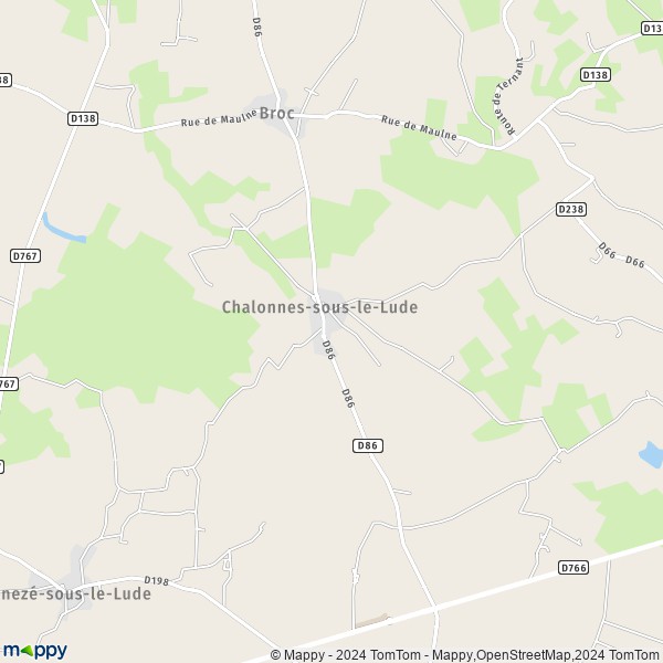 La carte pour la ville de Chalonnes-sous-le-Lude, 49490 Noyant-Villages