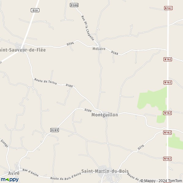 La carte pour la ville de Montguillon, 49500 Segré-en-Anjou-Bleu