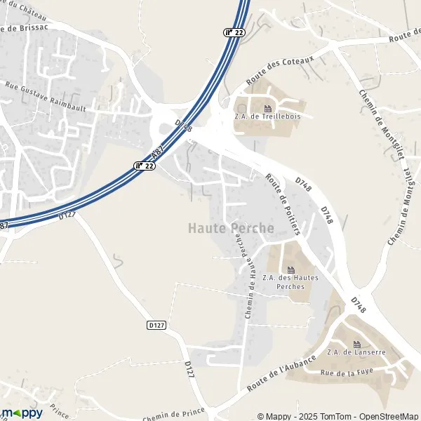 Plan Haute Perche carte de Haute Perche (49610) et infos pratiques