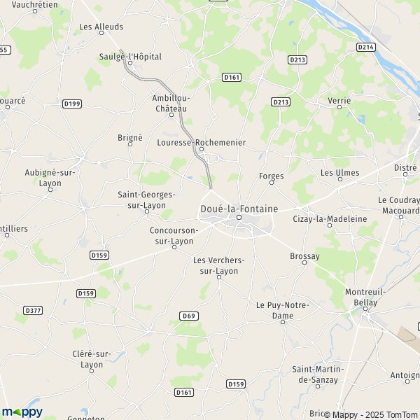 La carte pour la ville de Saint-Georges-sur-Layon, 49700 Doué-en-Anjou