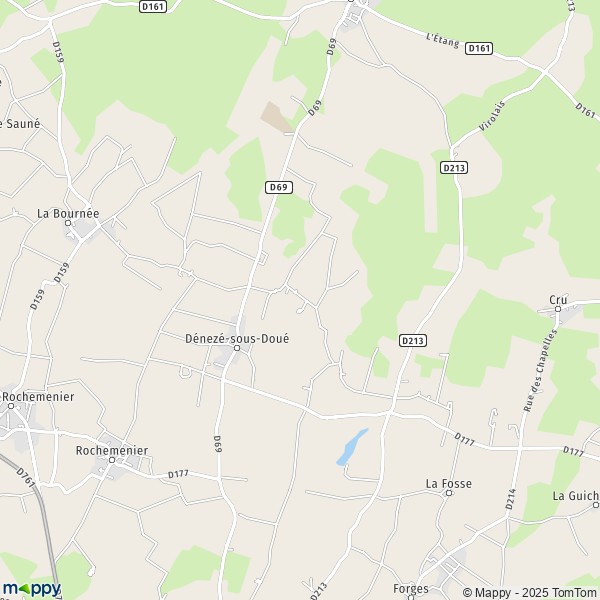 Carte Saugré, 49700 Dénezé-sous-Doué