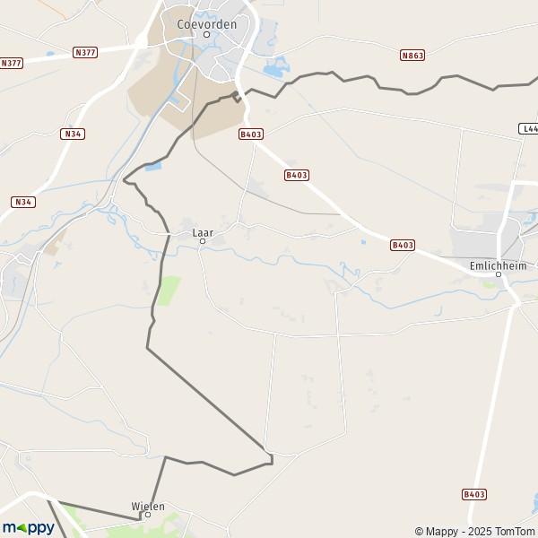 La carte pour la ville de 49824 Laar