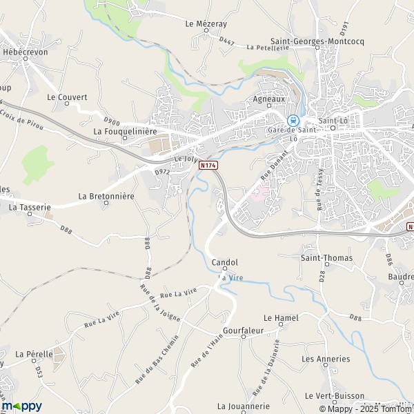Carte Le Valençon, 50000 Saint-Lô