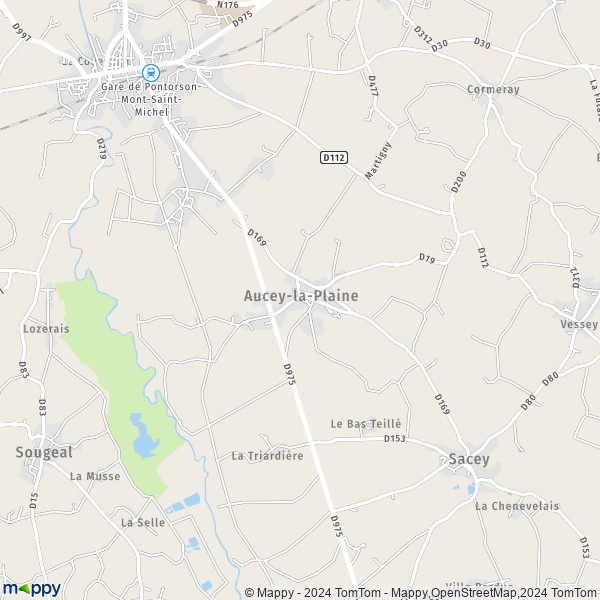 La carte pour la ville de Aucey-la-Plaine 50170