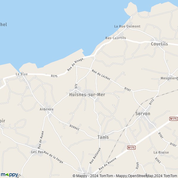 La carte pour la ville de Huisnes-sur-Mer 50170