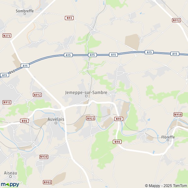 La carte pour la ville de 5020-5190 Jemeppe-sur-Sambre