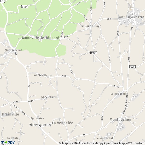 La carte pour la ville de Ancteville, 50200 Saint-Sauveur-Villages