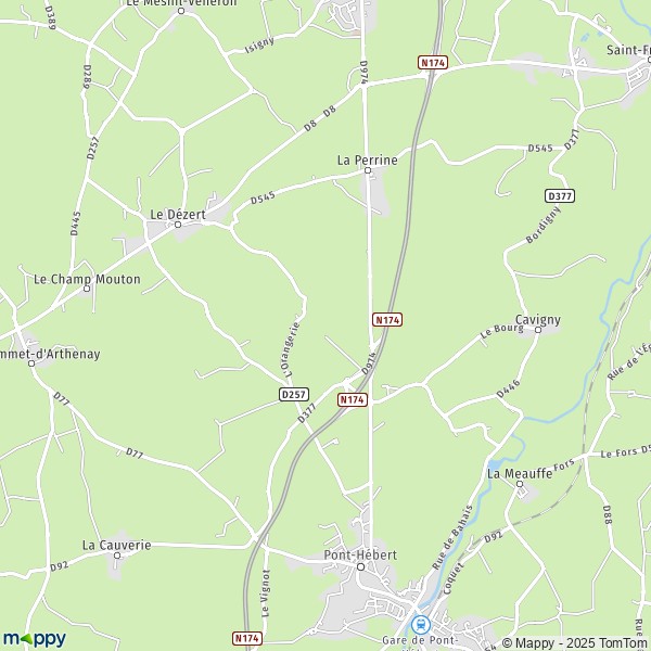 Carte P.A. du Château de la Mare, 50200 Coutances