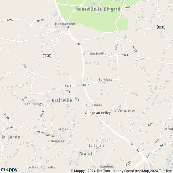 La carte pour la ville de Servigny, 50200 Gouville-sur-Mer