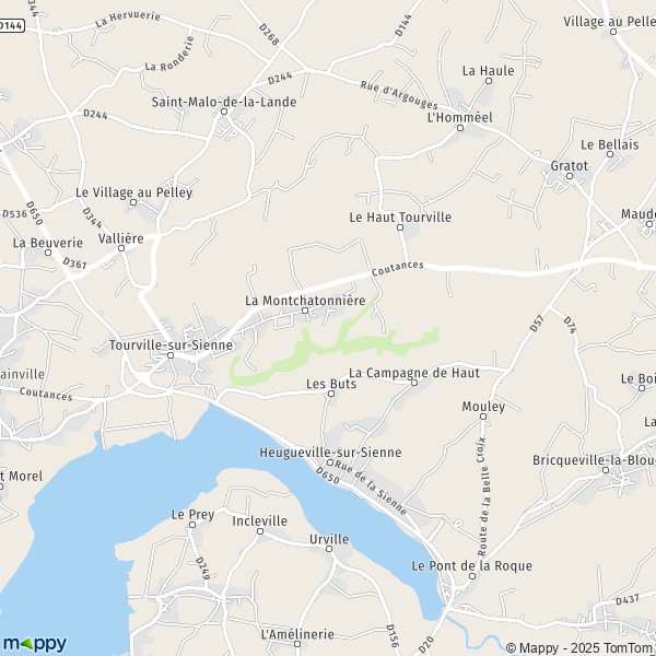 La carte pour la ville de Tourville-sur-Sienne 50200