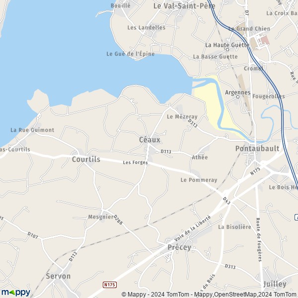 La carte pour la ville de Céaux 50220