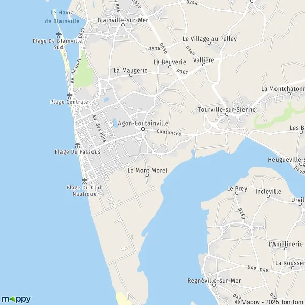 Carte La Rue d'Agon, 50230 Agon-Coutainville