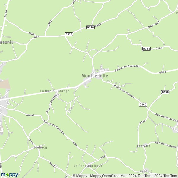 La carte pour la ville de Lithaire, 50250 Montsenelle