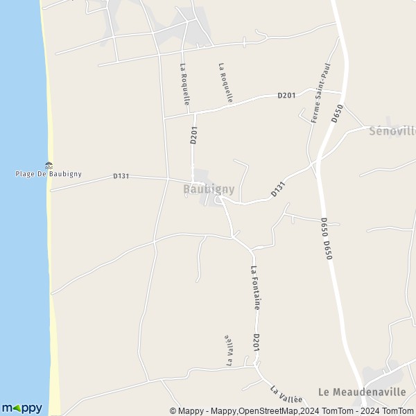 La carte pour la ville de Baubigny 50270