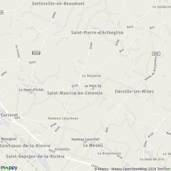 La carte pour la ville de Saint-Maurice-en-Cotentin 50270