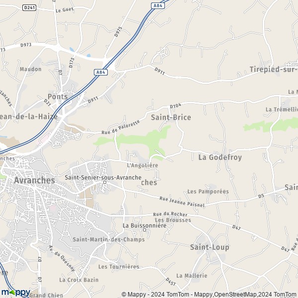 La carte pour la ville de Saint-Senier-sous-Avranches 50300