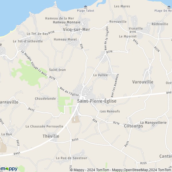 La carte pour la ville de Saint-Pierre-Église 50330