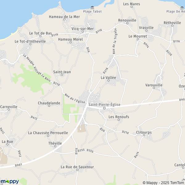 La carte pour la ville de Saint-Pierre-Église 50330