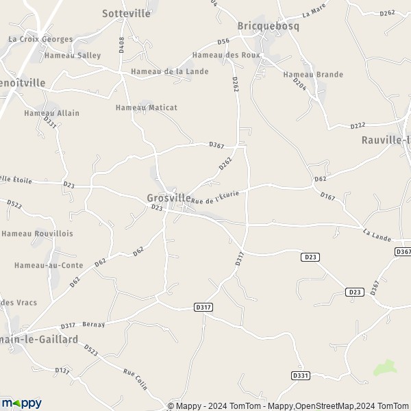 La carte pour la ville de Grosville 50340