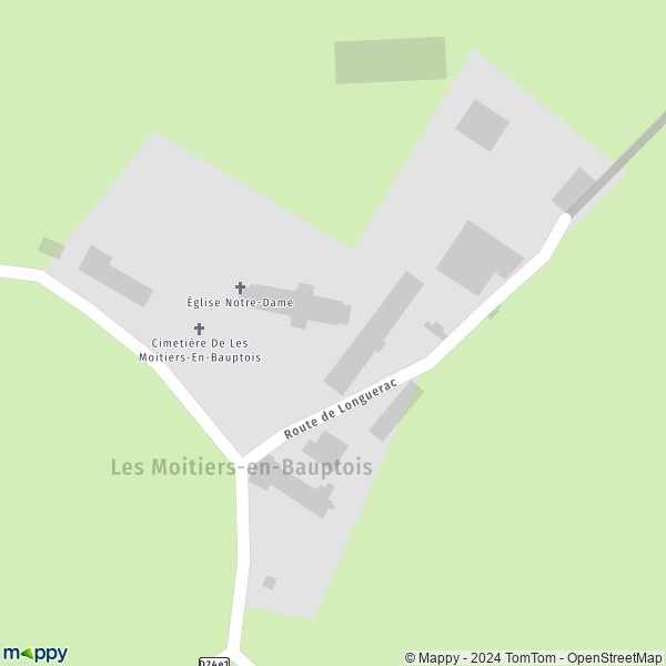 La carte pour la ville de Les Moitiers-en-Bauptois, 50360 Picauville