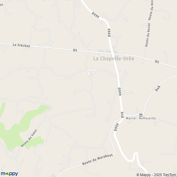 La carte pour la ville de La Chapelle-Urée 50370