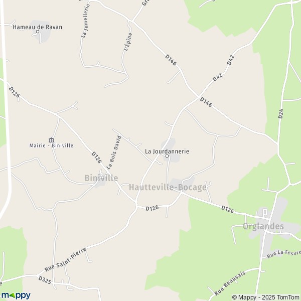 La carte pour la ville de Hautteville-Bocage 50390