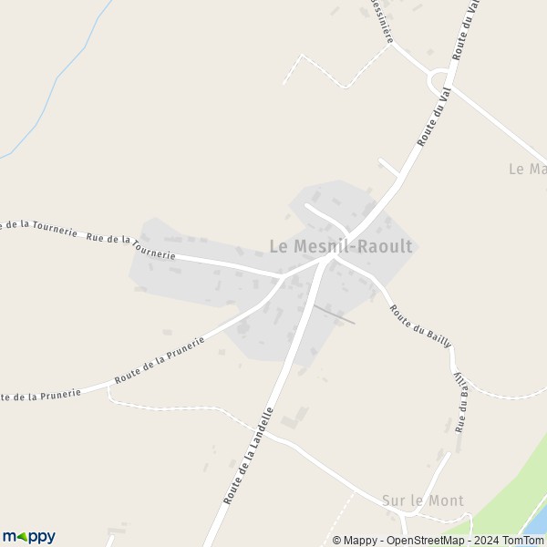 La carte pour la ville de Le Mesnil-Raoult, 50420 Condé-sur-Vire