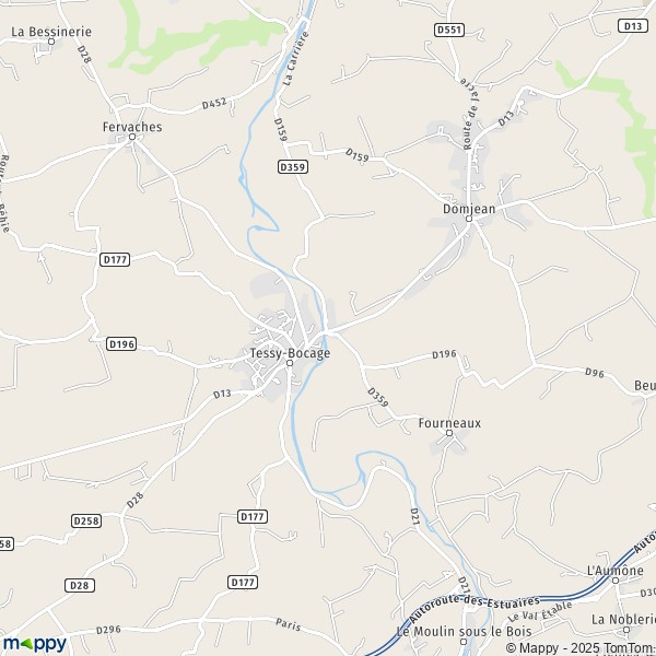 Carte Le Pont, 50420 Domjean