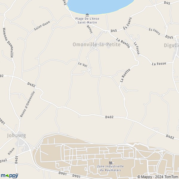 La carte pour la ville de Omonville-la-Petite, 50440 La Hague