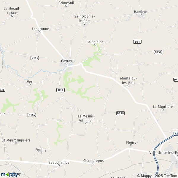 La carte pour la ville de Gavray-sur-Sienne 50450