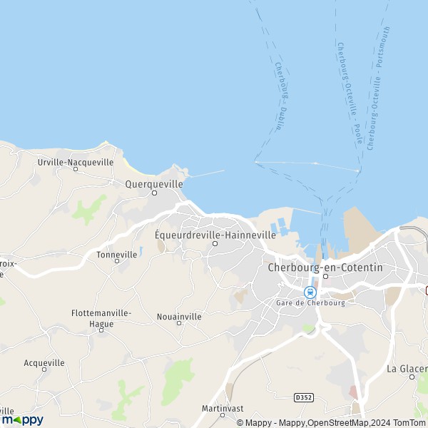 La carte pour la ville de Querqueville, 50460 Cherbourg-en-Cotentin