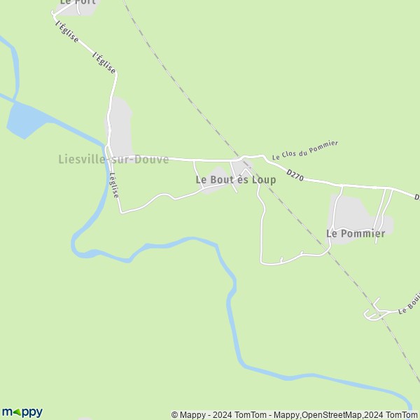 La carte pour la ville de Liesville-sur-Douve 50480